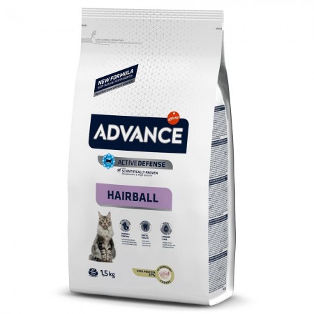 Advance Cat Hairball корм для кошек для выведения шерсти из желудка 1.5 кг (537211)
